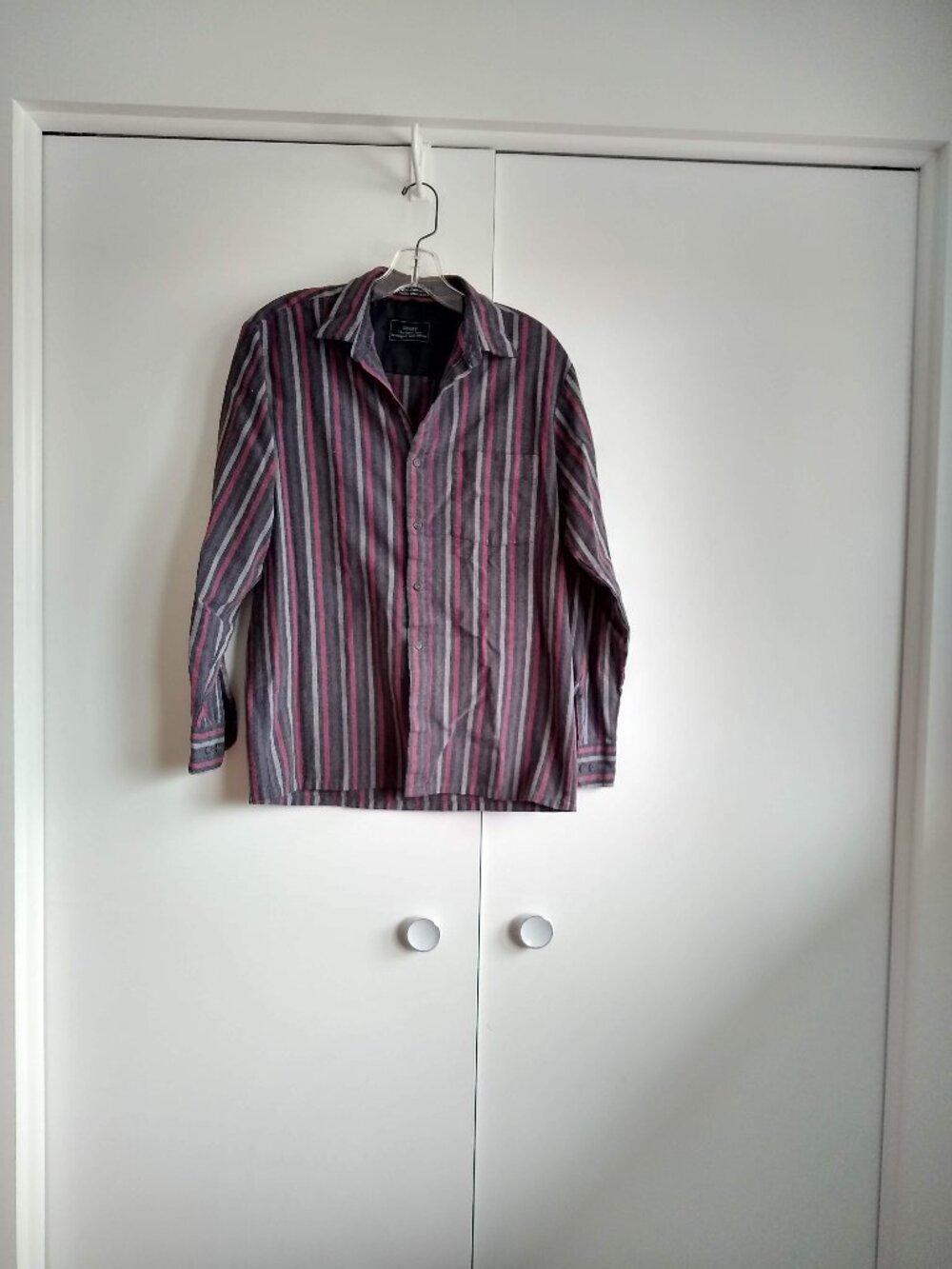 vintage 80s striped casual button down
